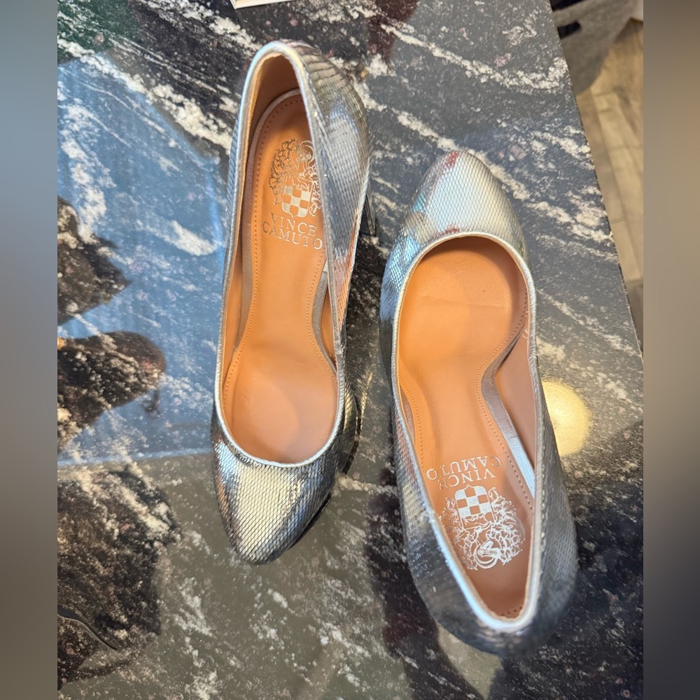 Vince Camuto Silver Heels